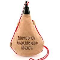 Planetacase Bota de Vino Bebiendo en Bota- Aunque Bebas Mucho No Se Nota Personalizada - Bota Vino Frases Originales 1…